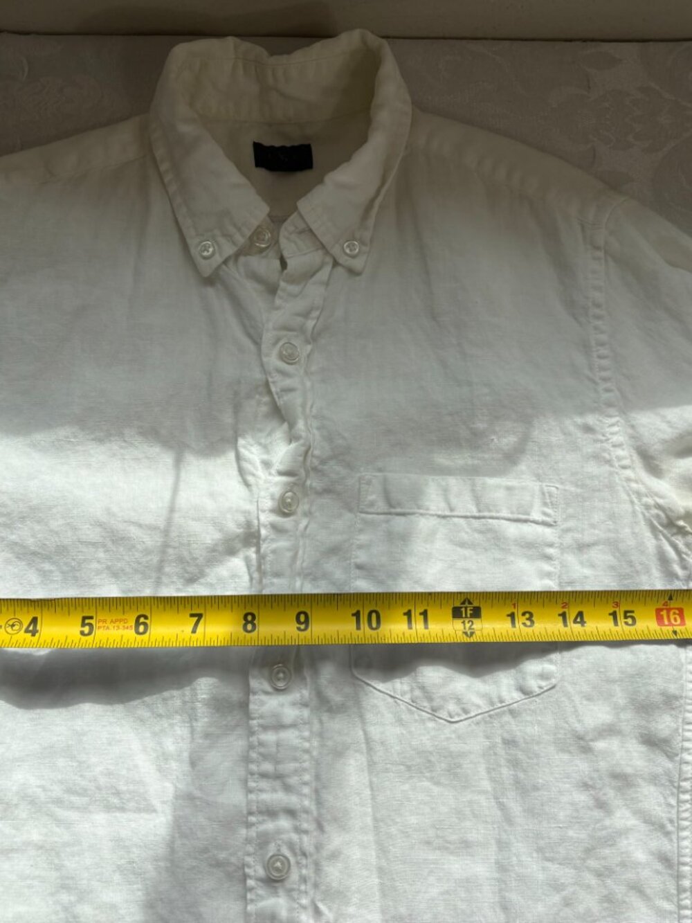 J.Crew White Short Sleeve Baird McNutt Irish Linen Shirt Relaxed Fit size Xsmall - Picture 3 of 5